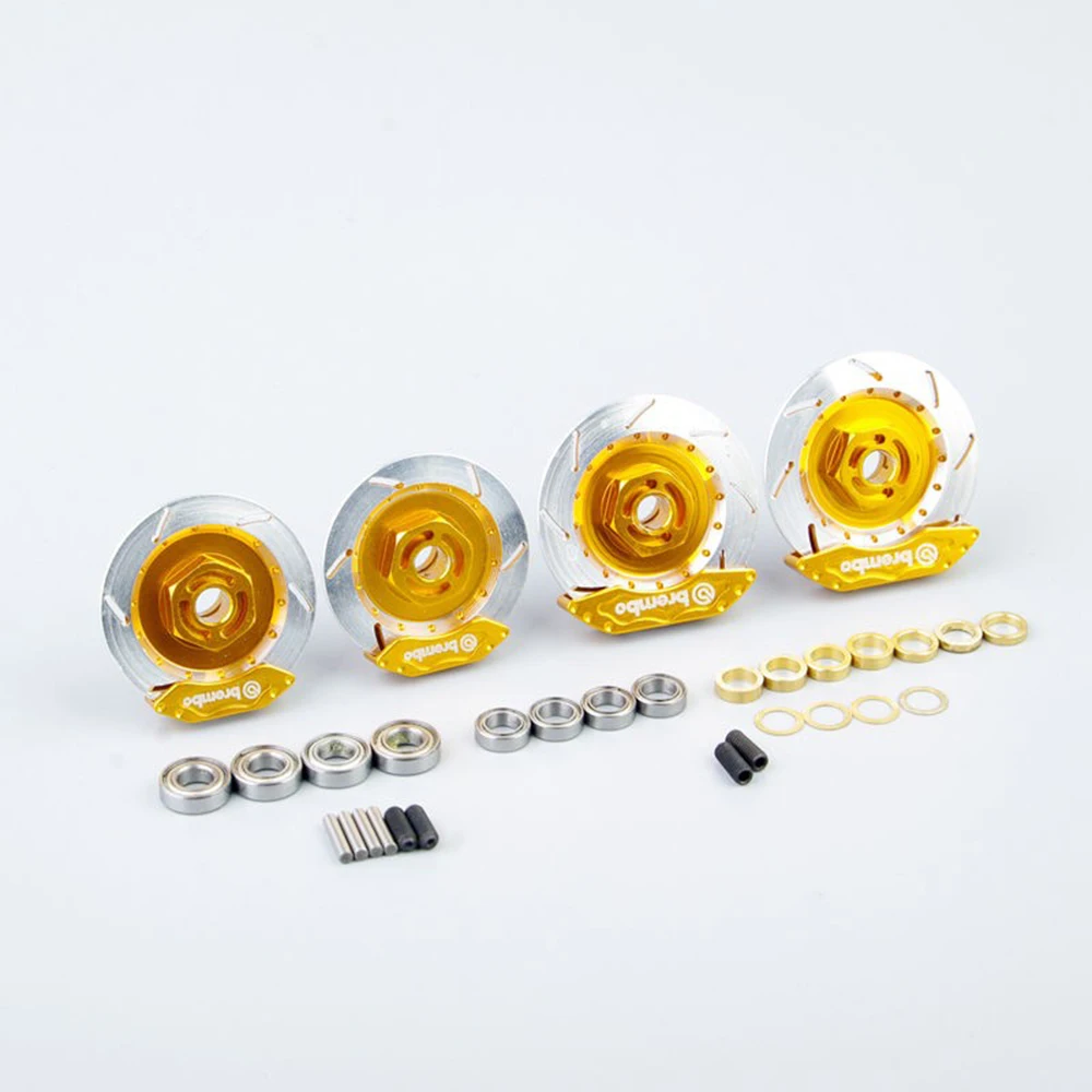 4 шт. 1/10 RC колесо из алюминиевого сплава обода тормозной диск Тормозной суппорт