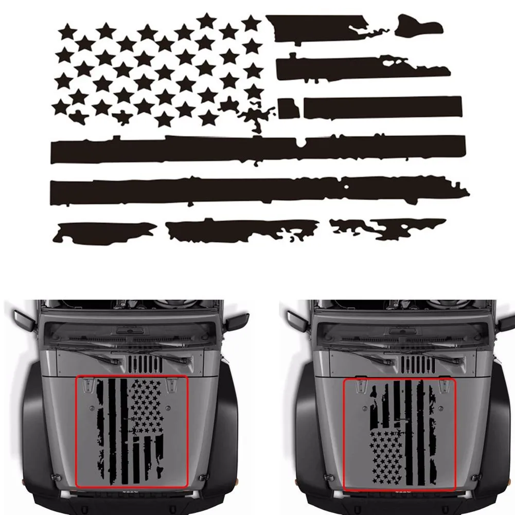 

For Jeep Wrangler Car Sticker Hood Vinyl Parts Stickers Universal Washable 51 * 90CM