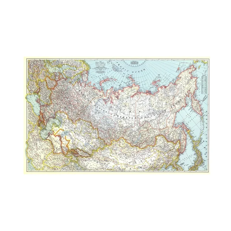 Карта мира 225*150 см карта России 1944 нетканые настенные карты настенные наклейки, живопись для комнаты, украшение для дома и офиса от AliExpress WW