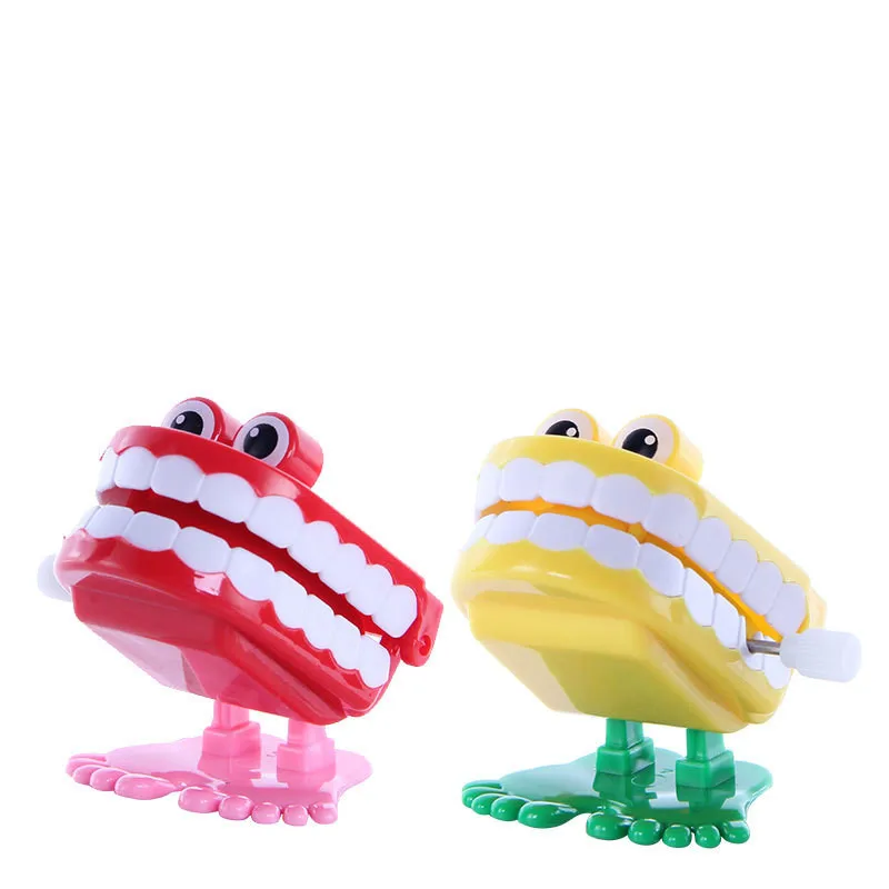 

Anti Stress Clockwork Funny Toy Horror with Eye-winding Jumping Teeth Supply Children Creative Fun Gift Toys