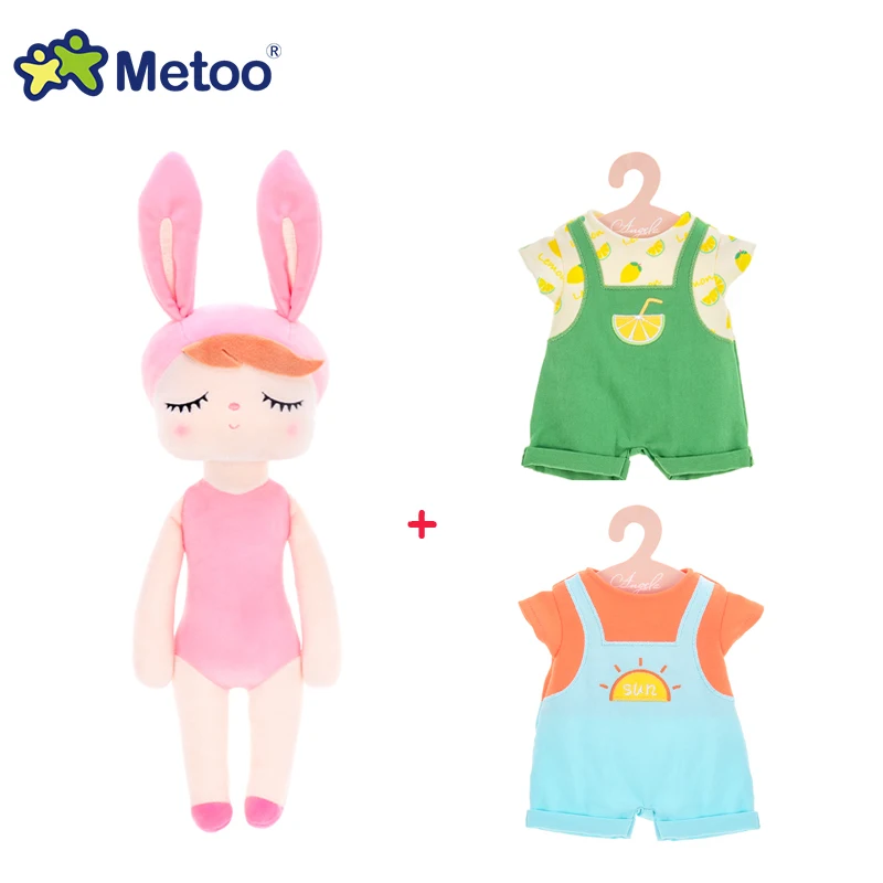 Metoo 43 см кукла ангела дети плюшевый милый кролик наряд куклы детские игрушки для