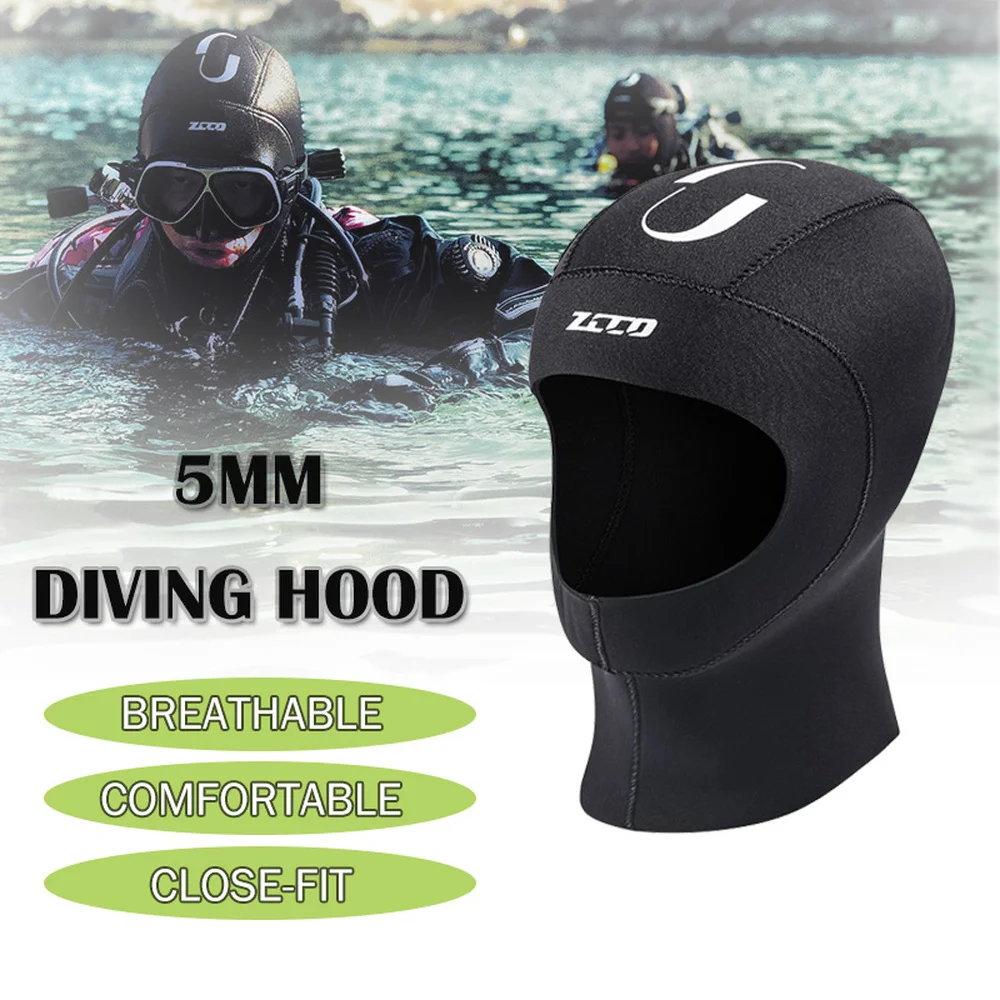NEW Men Women 5mm Neoprene Diving Hood Stretch Wetsuit Hat Winter Warm Head Cover Helmet Underwater Swimming Surf Kayak