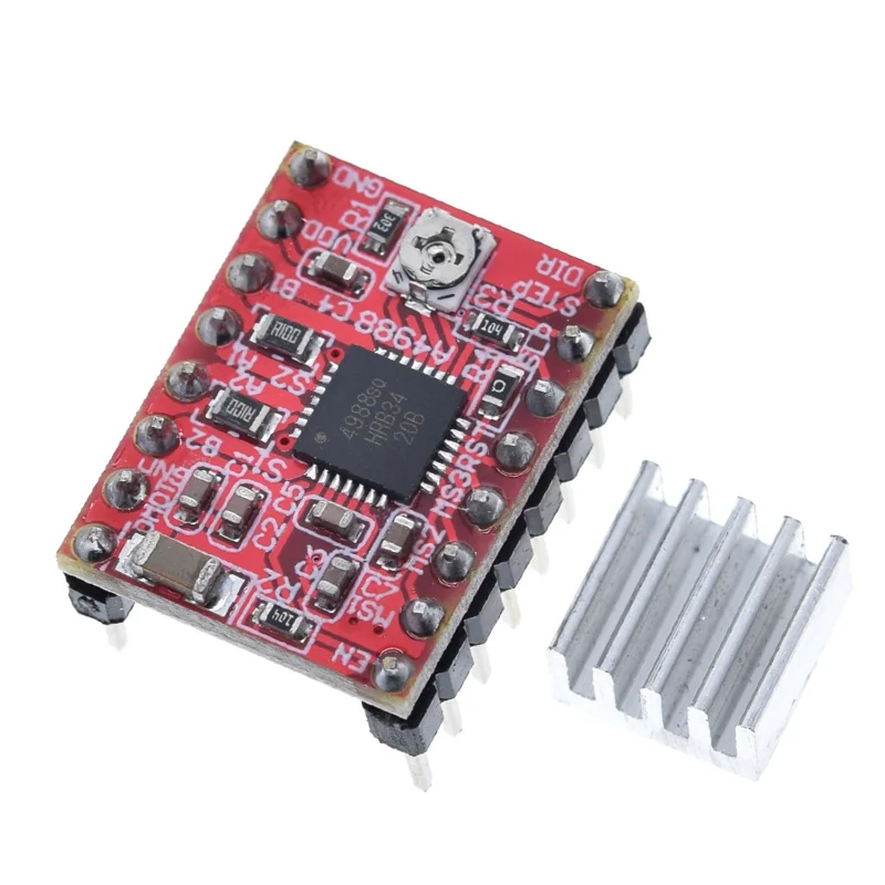 

Запчасти для 3D-принтера StepStick A4988 DRV8825, драйвер шагового двигателя с радиатором Reprap RAMPS 1,4