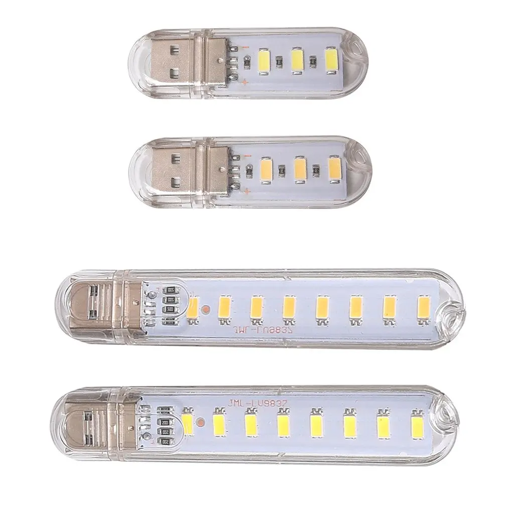

1Pcs Mini 3LEDs 8LEDs USB 5V LED Night light Desk Book Reading Lamp Camping Bulb Children's gifts For Mobile Charger Laptops