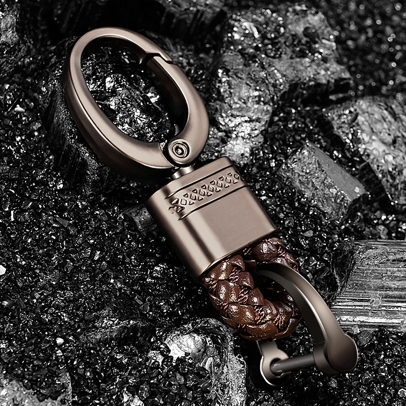 Авто тканая веревка кожаный брелок для автомобиля ключей из сплава utomatic пряжка