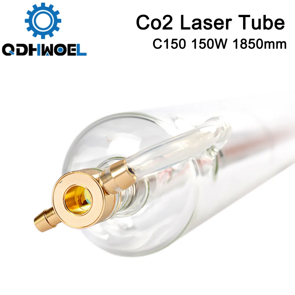 QDHWOEL SPT C150 1650 мм 130 Вт Co2 лазерная трубка для CO2 лазерной гравировки резки|Запчасти
