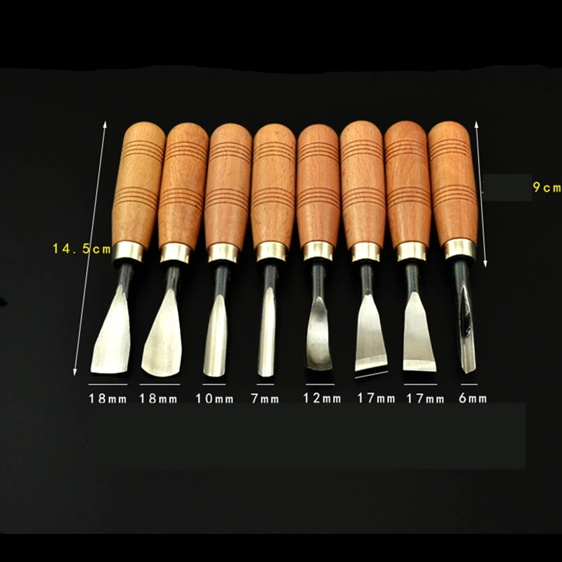 

8Pcs/set For Carving Dry Hand Wood Carving Tools Chip Detail Chisel Set Knives tool