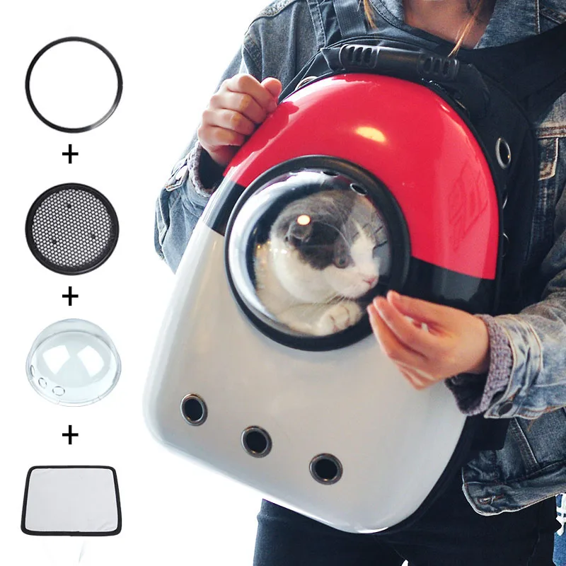 

Backpack for Carrying A Cat Portable Breathable Pet Large Carrier Bubble Bag Window for Fat Cats Kitten Dog Puppy Transporter