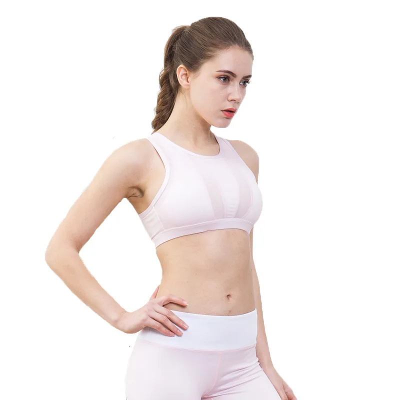 

Sexy Yoga Vest Sports Bra Women Breathable Mesh Shockproof Athletic Gym Crop Top Women sports Running Seamless Fitness Sport Top
