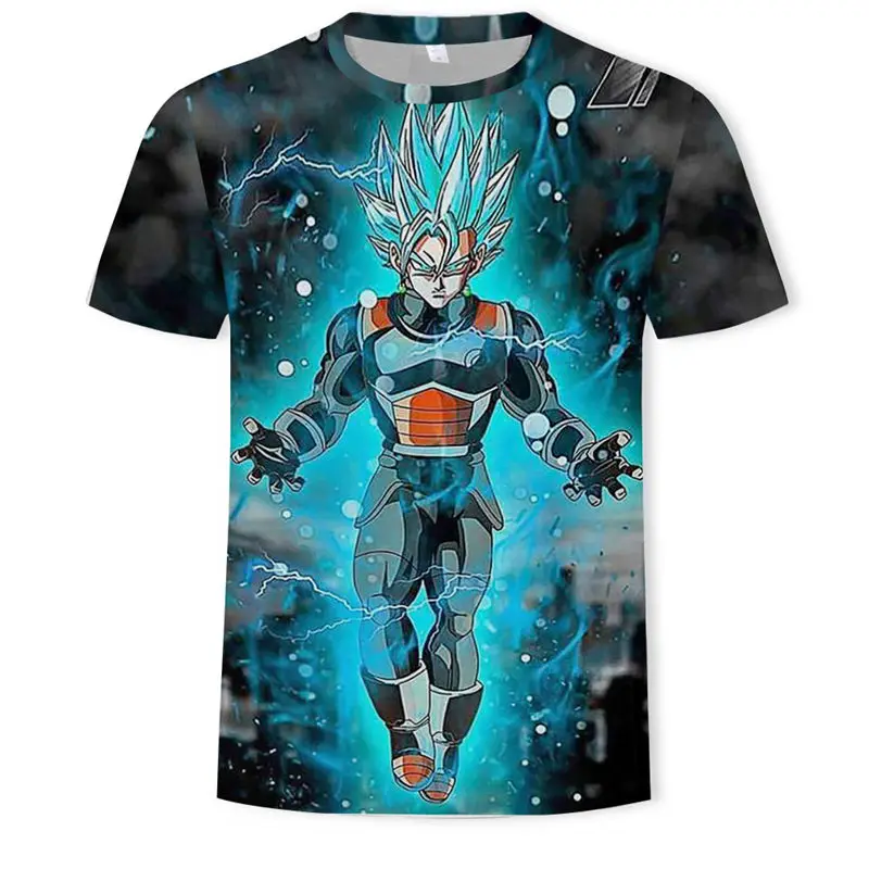 Новое поступление крутая футболка Goku Dragon Ball Z 3d летняя хипстерская с коротким