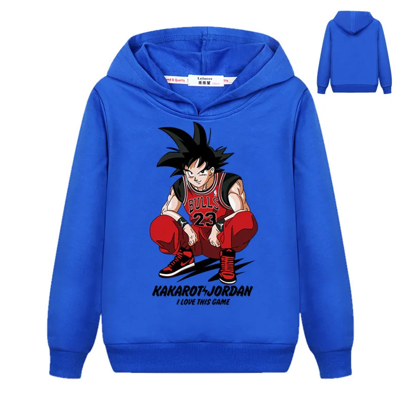 Dragon Ball Z Vegeta/Детские толстовки с капюшоном для мальчиков и девочек, Аниме Супер Саян Гоку толстовка с капюшоном DBZ, Молодежные пуловеры, верхняя одежда, куртка, спортивные костюмы - Цвет: blue