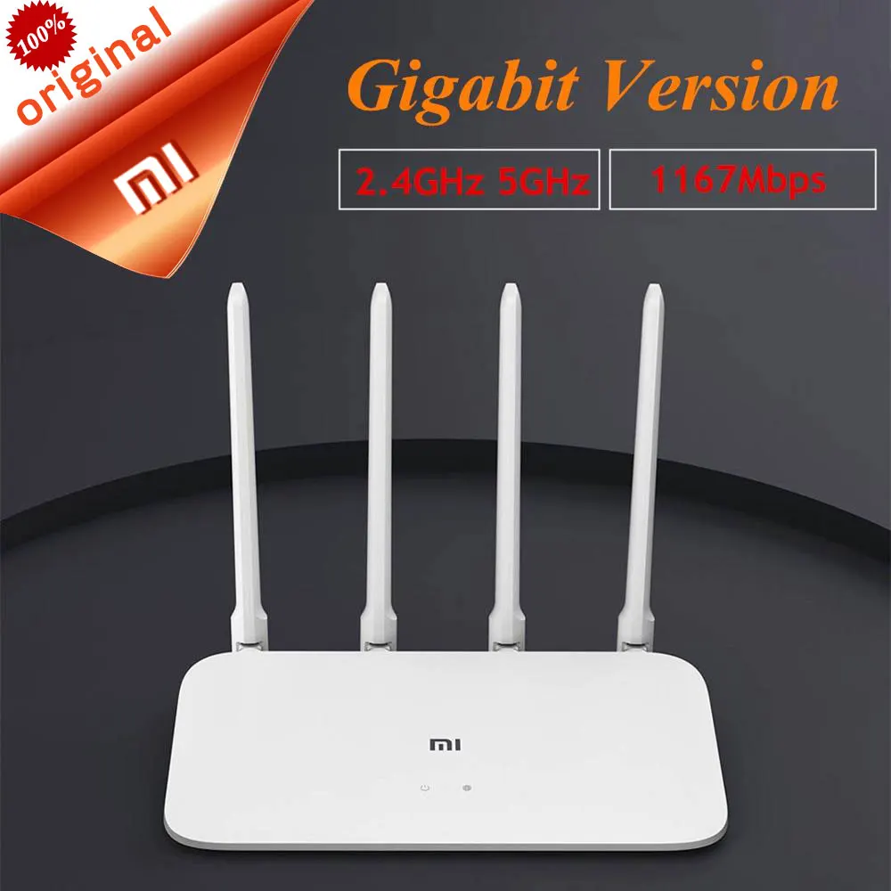 Xiaomi Mi маршрутизатор 4А гигабитная версия 100M 2,4 GHz 5GHz WiFi 16M rom 128MB DDR3 с высоким коэффициентом усиления 4 антенны приложение управление Сетевой удлинитель