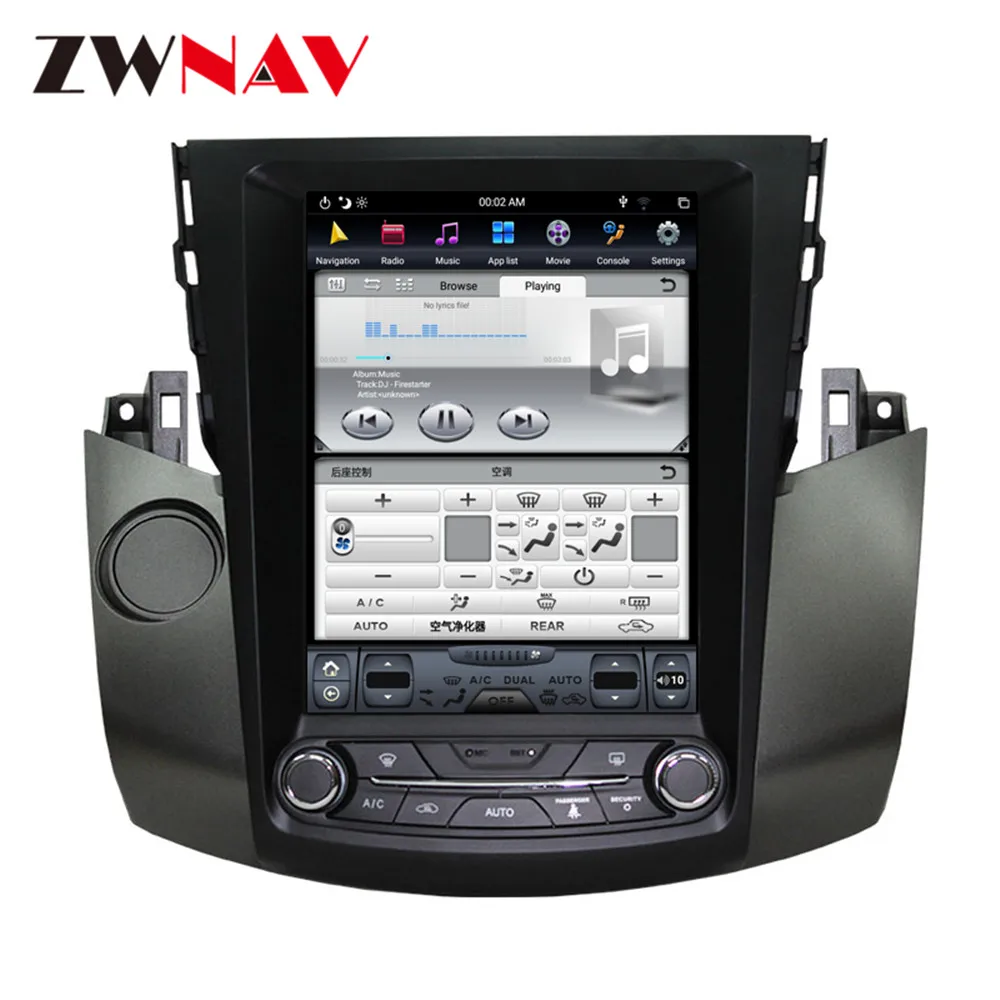 Tesla style 4 Гб rom Android 9,0 для Toyota RAV4 2006-2012 Автомобильный gps навигатор головное устройство радио магнитофон мультимедийный плеер ips