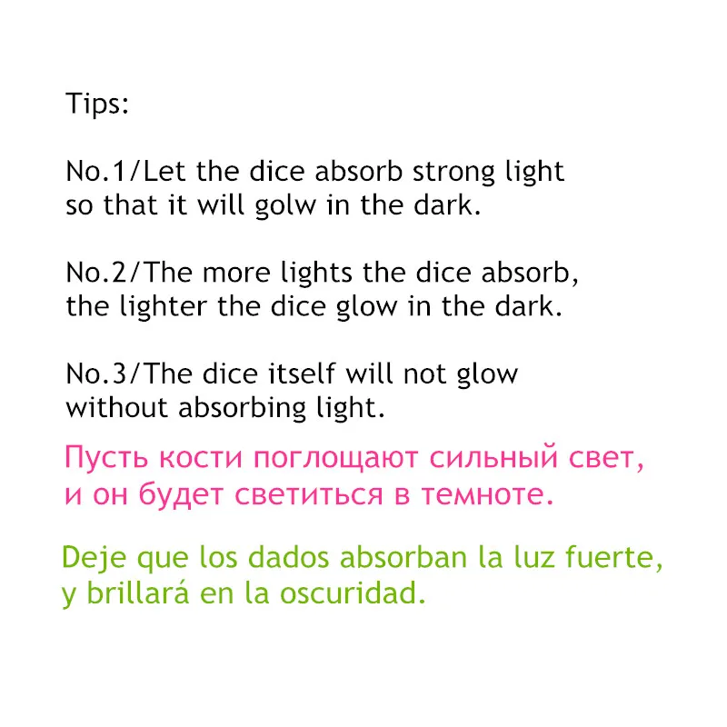 6 шт./компл. 16 мм набор игральных костей в сумке с прозрачными точками для игры