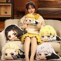 anime tokyo revengers pillow plush doll manjiro sano draken baji keisuke cosplay women men cartoon accessories christmas gifts