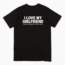 Мужская футболка из 100% хлопка с надписью I Love My Girlfriend