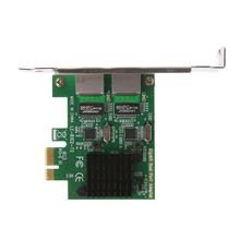 2021 New Dual-Port PCI-E X1 Gigabit Ethernet Network Card 10/100/1000Mbps Rate Adapter