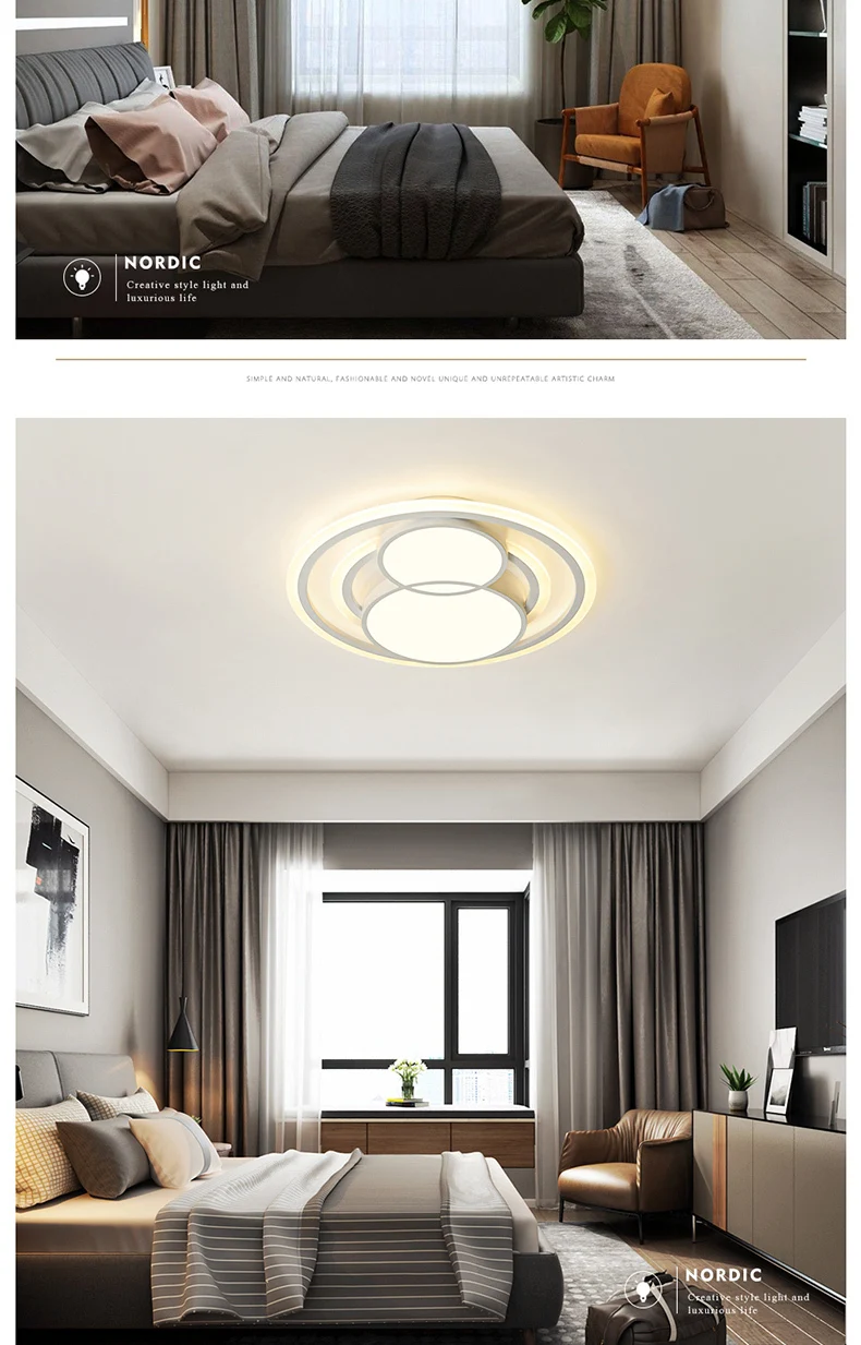Круглая современная светодиодная Люстра для гостиной, спальни, studyroom light, домашний деко, белый Утюг+ акриловые светодиодные люстры, потолочные светильники