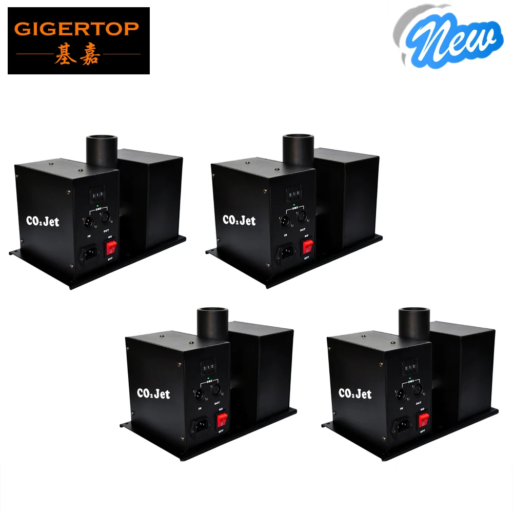 

China Gigertop 4 Unit Rotate Co2 Jet Machine DMX512 Control 2 Channels Long Time Jet No Freeze No Block Imported Italy Gas Valve