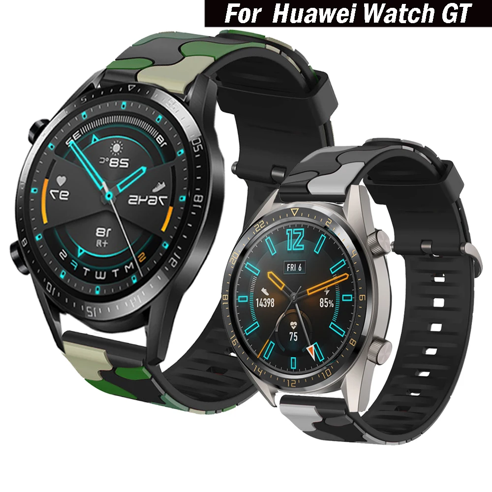 

colorful Silicone 20mm 22mm Watchstrap band for Huawei Watch GT GT2 42mm 46mm Smart Wristband bracelet Accessories wriststrap