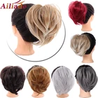 Шиньон AILIADE из натуральных волос, термостойкий, синтетический, прямой, пучок для волос