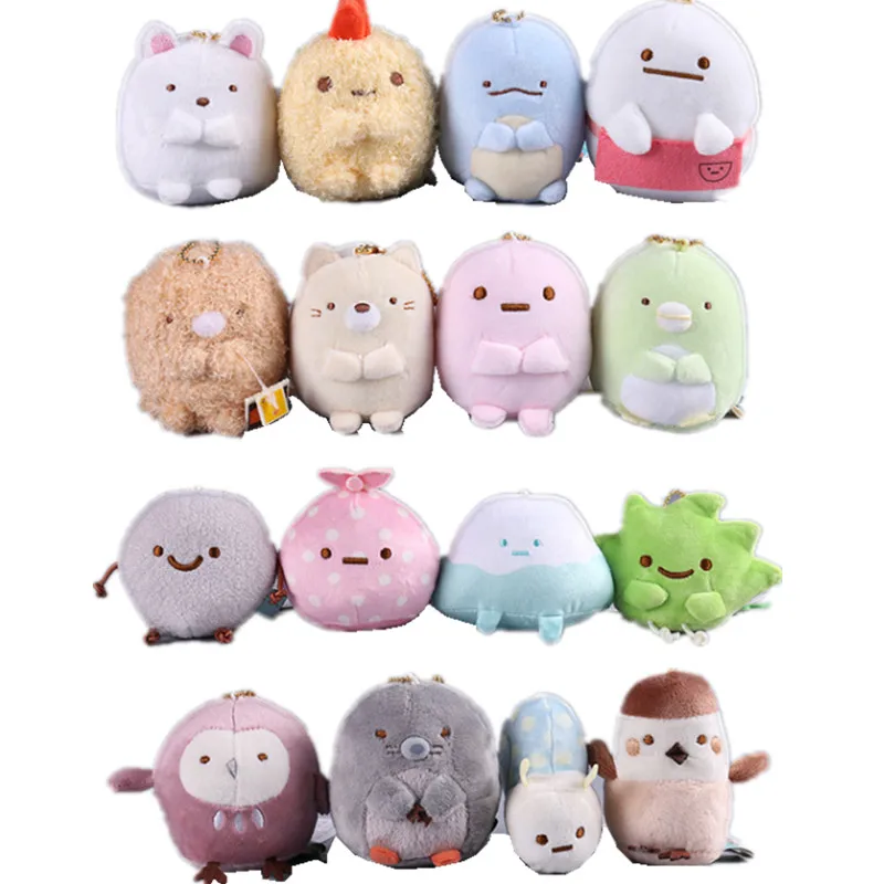 Kawaii животное 8 см Sumikkogurashi оранжевые кошки розовый медведь жареная креветка Ss
