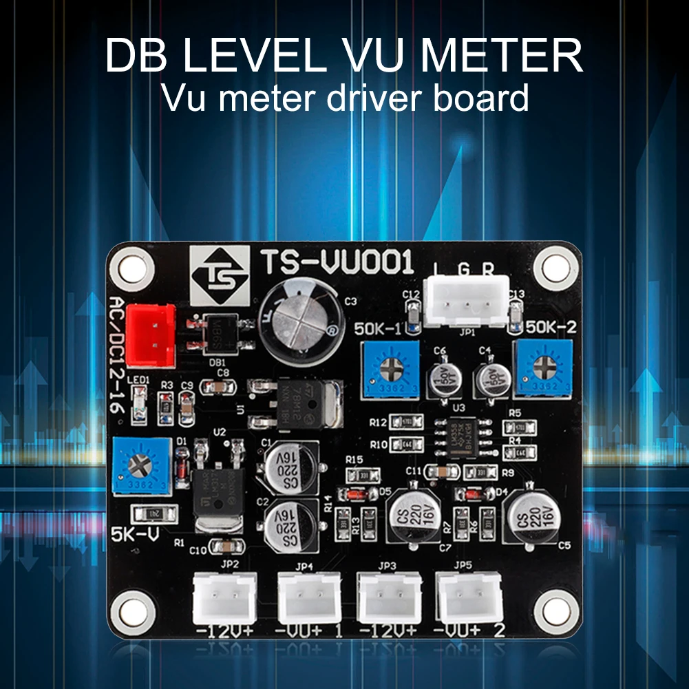 

VU Header Meter Driver Board Front Stage with Adjustable Backlight DB Audio Power Amplifier Level Meter Drive Module