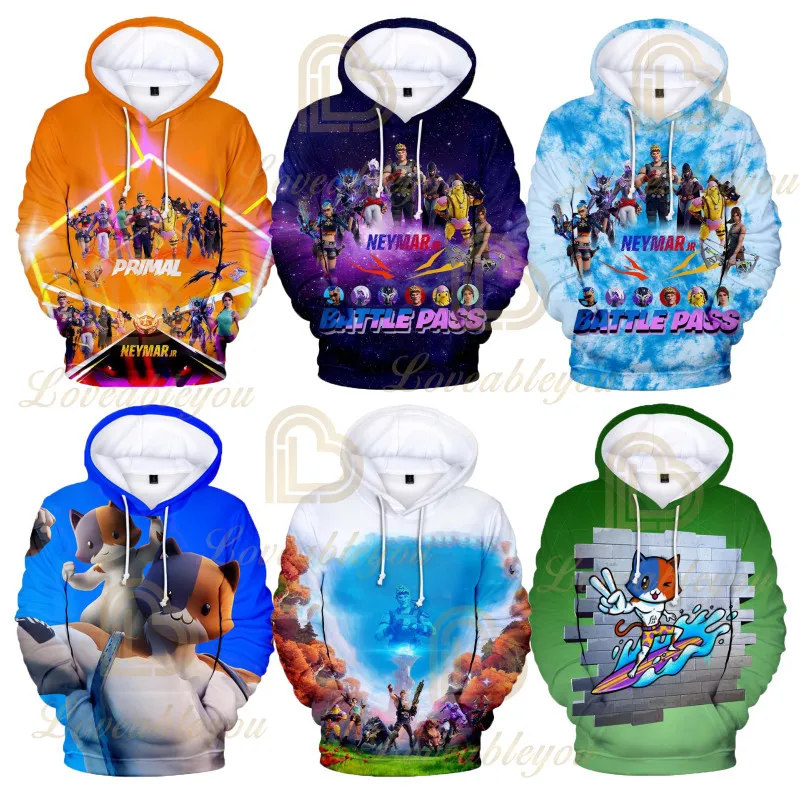 

Fortnite Men Women Battle Royale Hoodie Birthday Gift Boys Girls 3D Victory Hero Cosplay Thin Hoodie Kids Game Sweatshirt