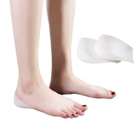 1 pair invisible silicone increase insoles height massage soft feet cushion heightening pad women men heel pads socks insert