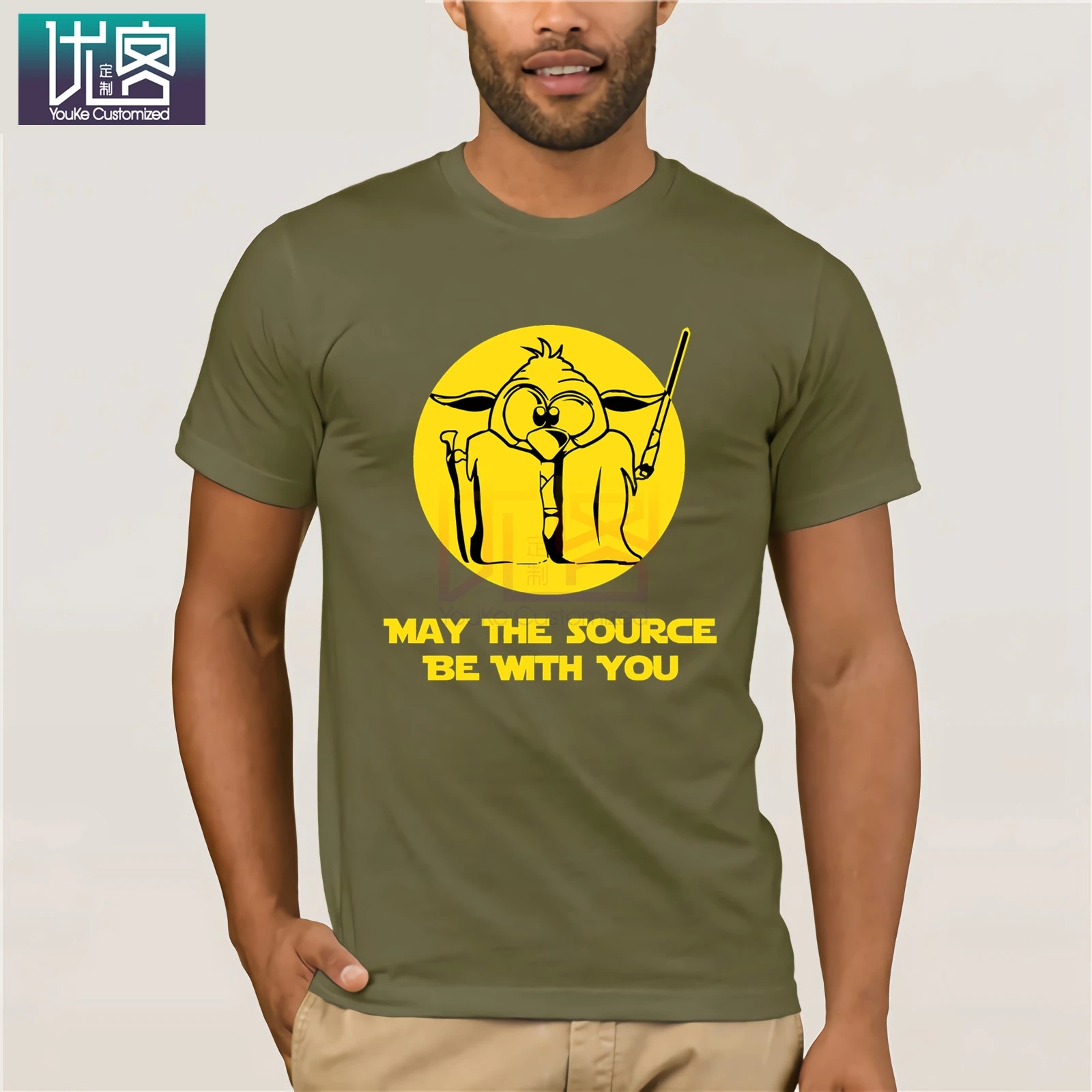 Футболка Linux Tux Penguin May The Source Be With You потрясающие уникальные хлопковые футболки с
