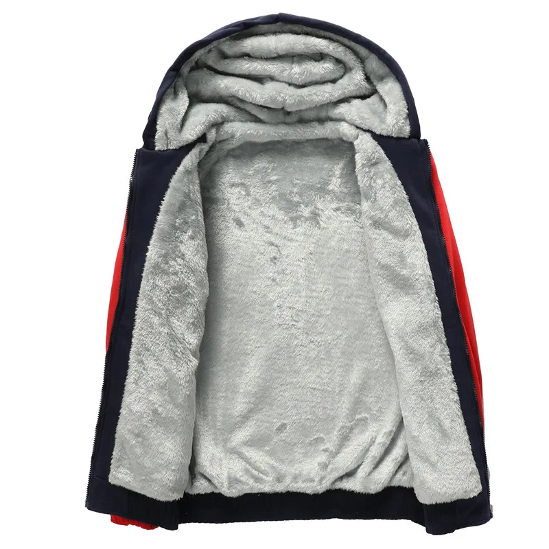 Толстовки из плотного флиса мужские толстовки 2019 зимние теплые куртки парки