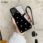 Чехол для телефона из закаленного стекла с милым сердечком для HUAWEI NOVA 9 Pro 8SE 8i 7i 5i 6SE P40 Lite, Противоударная задняя крышка с кисточкой и шнурком