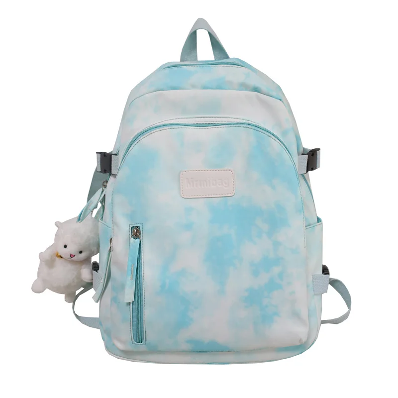 

2021 Fashion Women Backpack Nylon Design Girls Black School Bag for Teenager Kawaii Waterproof Travel Mochila Rucksack