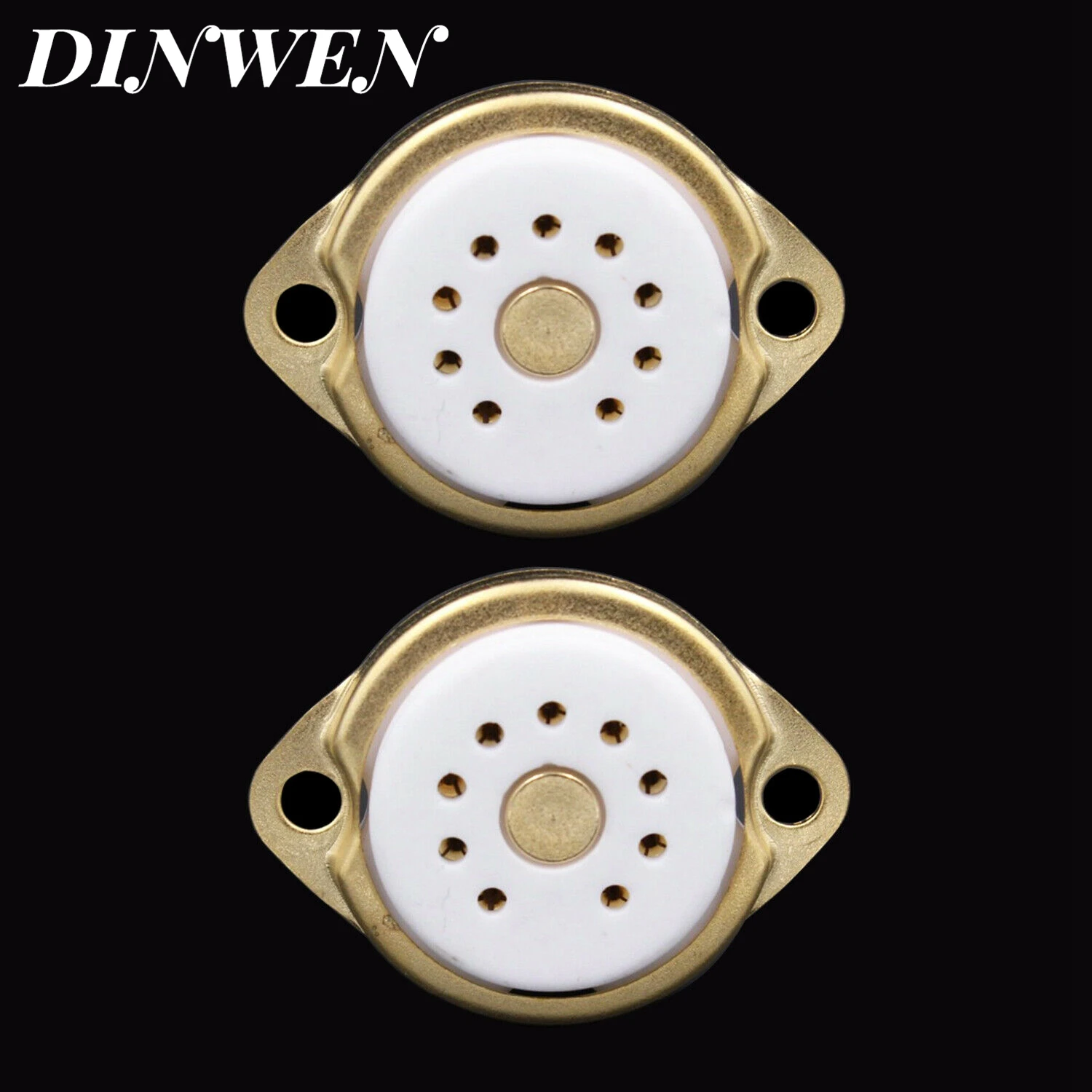 2 шт. 9 контактный трубчатый разъем высококачественная керамическая база клапана