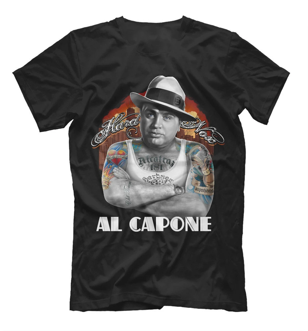 Al Capone Футболка Alphonse Gabriel Scarface American Mobster Crime Boss Мужская одежда футболка|Мужские