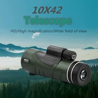 10x42 hd powerful monocular high quality optical mini binoculars suitable for hunting sports outdoor camping travel