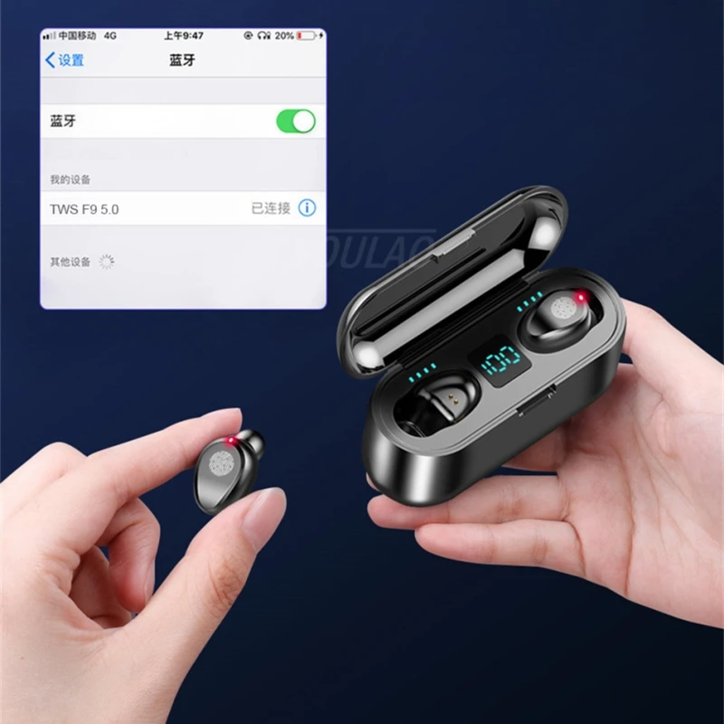 Наушники Vitog 8D Bluetooth 5 0 TWS Беспроводная мини гарнитура дисплей питания наушники с