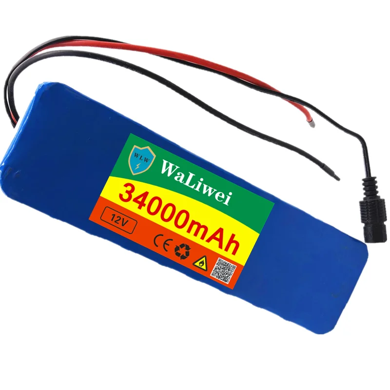 12v Оригинал 12V 34000mAh Высокая емкость литий ионный аккумулятор 12 6 V 34Ah AC зарядное