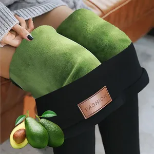 -30 градусов флисовые леггинсы для тренировок женские зимние утепленные леггинсы из овечьей шерсти Бархатные леггинсы с высокой талией из овечьей шкуры кашемировые брюки