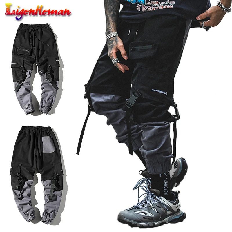 Брюки-карго мужские в стиле хип-хоп модная уличная одежда цветные штаны с