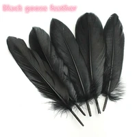 50 pieces of natural big black and white goose feathers 15 cm to 20 cm used for craft hats to embellish flower arrangement mate