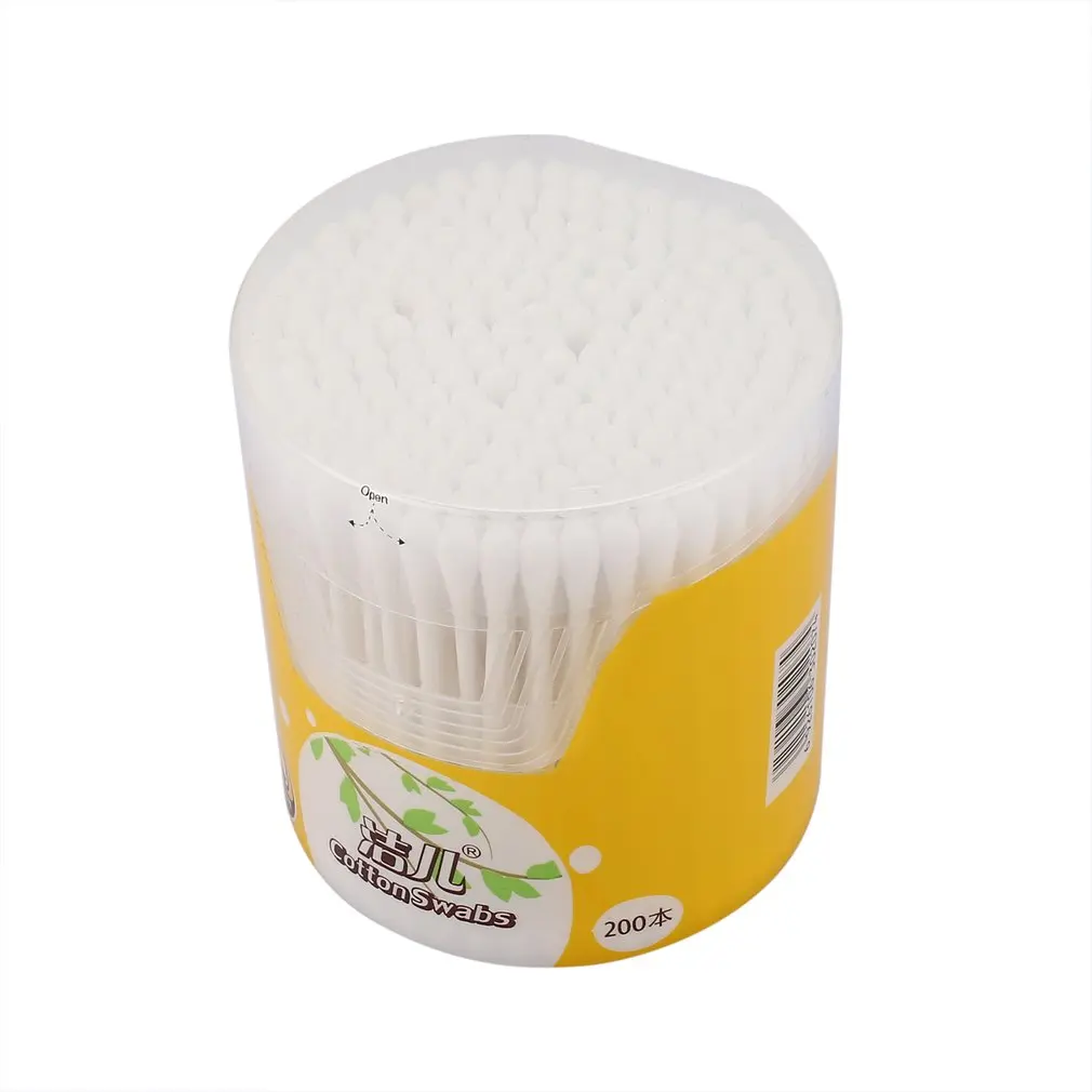 

150/200PCS/Box Compact Cotton Swabs Double Head Wood Sticks Nose Ears Cleaning Cosmetics Health Care Cotton Buds