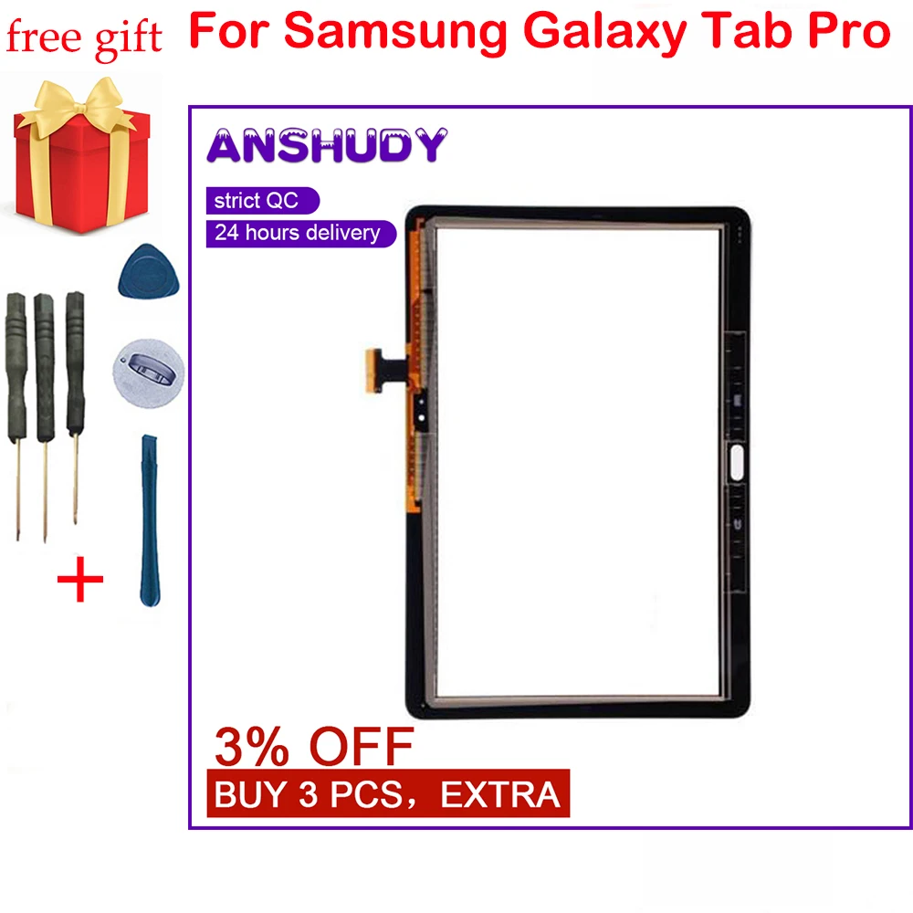 Черный/белый для Samsung Galaxy Tab Pro 10 1 SM-T520 T520 сенсорный экран дигитайзер Сенсорное