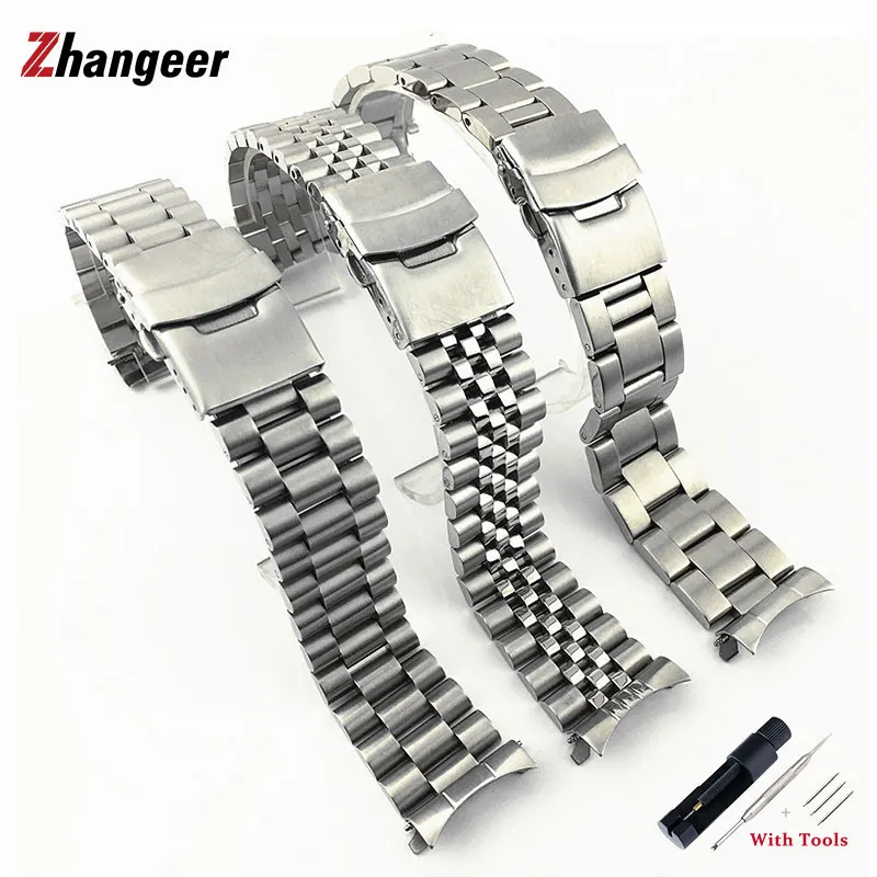 

Браслеты с пряжкой из нержавеющей стали для часов Seiko SKX007 SKX009 SKX011, 20/22 мм