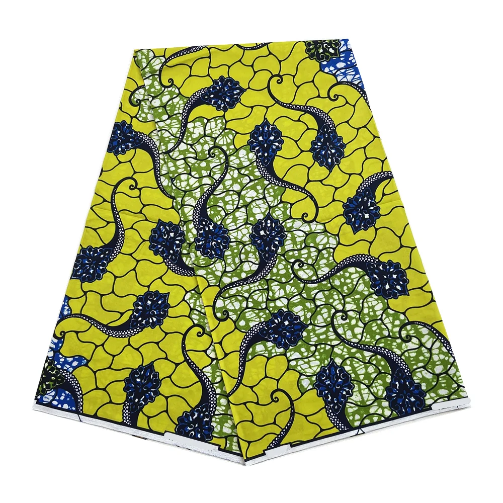 

Pretty African Wax Ankara Latest Style Wax Printed Fabrics For Dress Ghana Batik 6 Yards 100% Cotton Pagne African F18-13