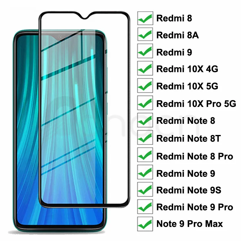 Закаленное стекло 9D для Xiaomi Redmi 9 8 8A 10X Pro защитная пленка экрана искусственное 8T Max