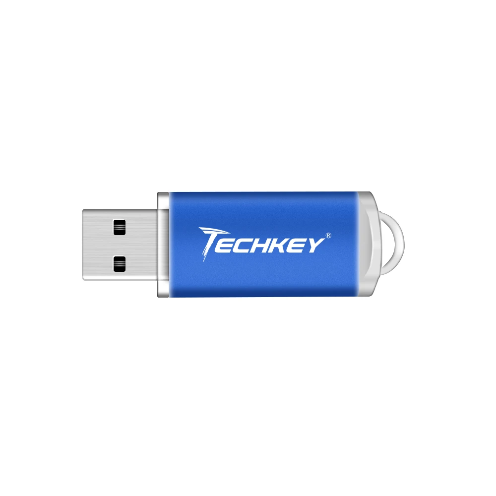 Techkey usb falsh drive 16 ГБ 32 ГБ 8 ГБ 4 ГБ флешка usb2.0 memory stick реальная емкость usb pen drive флешка usb cle - Цвет: deep blue