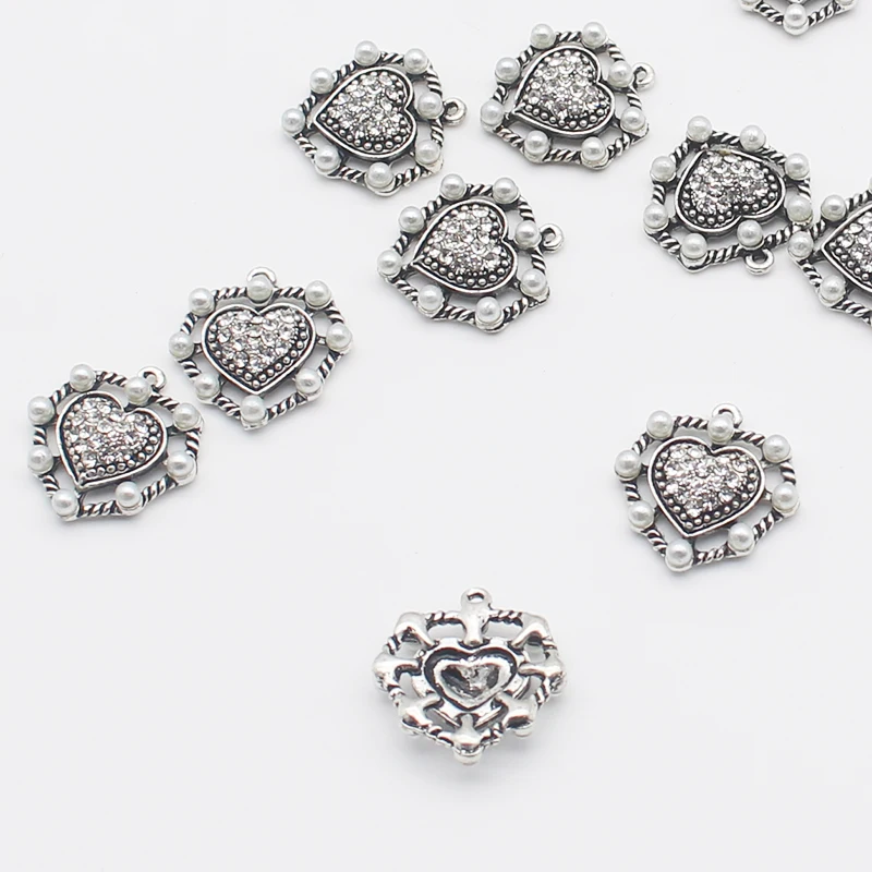 

New 10Pcs/Lot21*22MM Alloy Pearl Buttons For DIY Decoration Of Various Clothing Creative Products Accessories