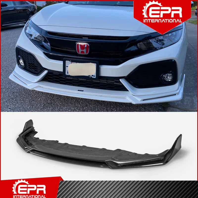 Для Civic FK7 хэтчбек BTZ стиль углеродное волокно передняя отделка для губ комплект