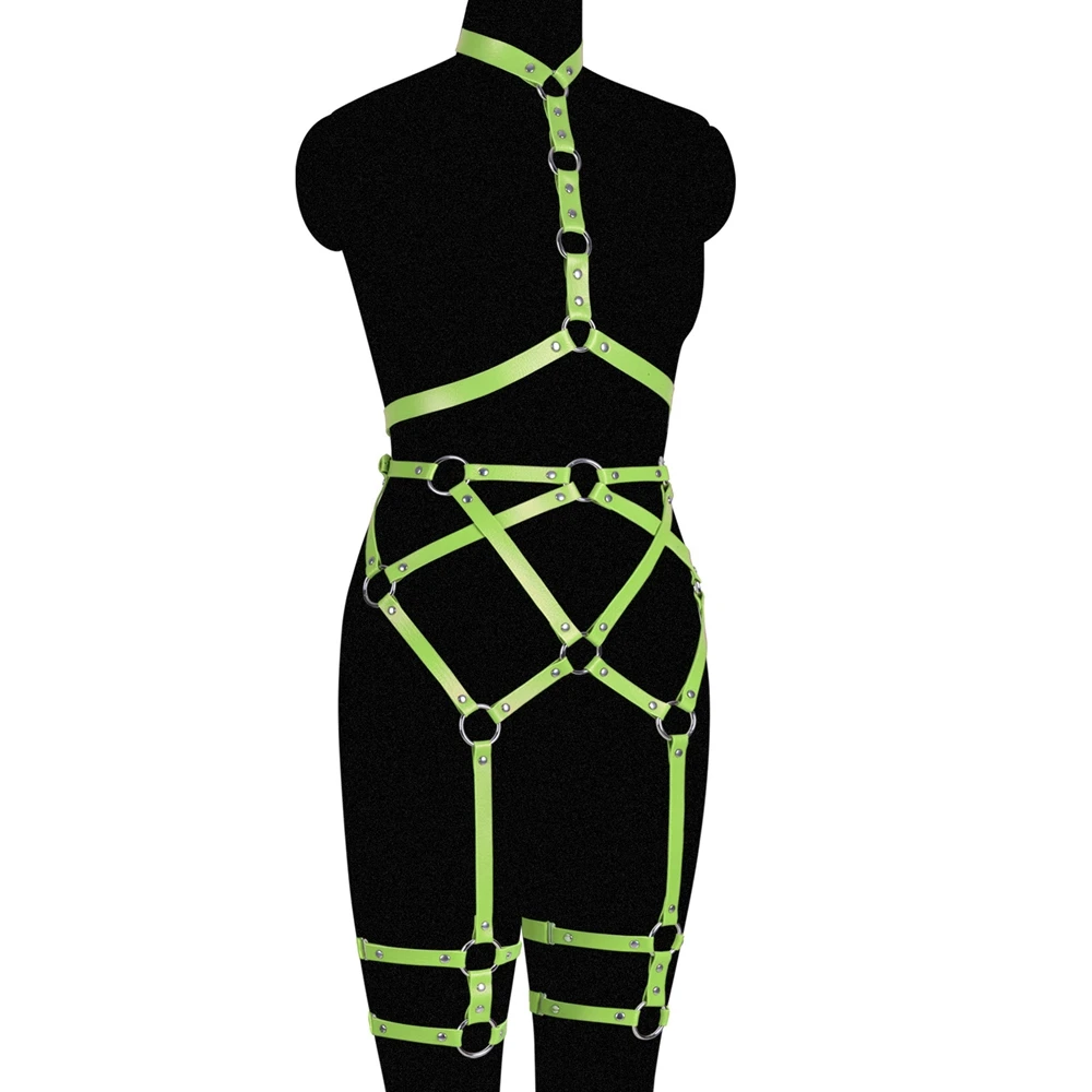 Женское нижнее белье фетиш кожаная портупея аксессуары БДСМ бандаж комплект